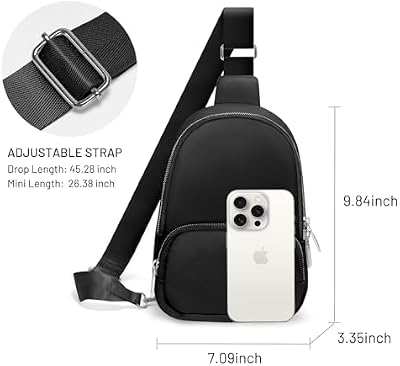 Anti-Theft Sling Bag - Black - photo 2