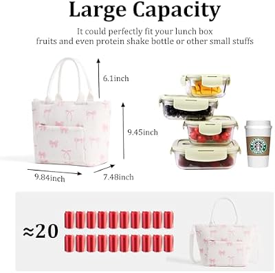Corduroy Lunch Tote - Bow-Knot - photo 3