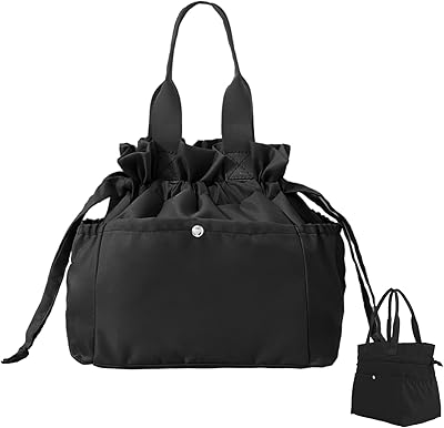 Drawstring Lunch Bag - Black