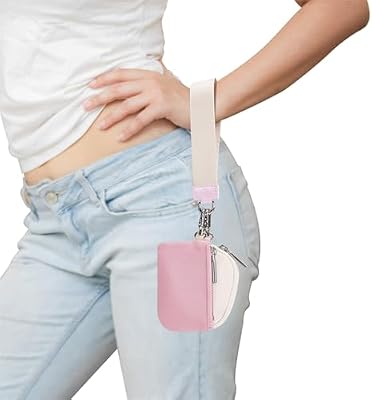 Keychain Wristlet Wallet - Pink & White - photo 2