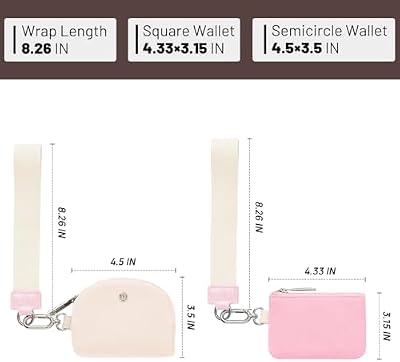 Keychain Wristlet Wallet - Pink & White - photo 3