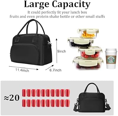 Large Insulated Lunch Tote - Black - photo 3