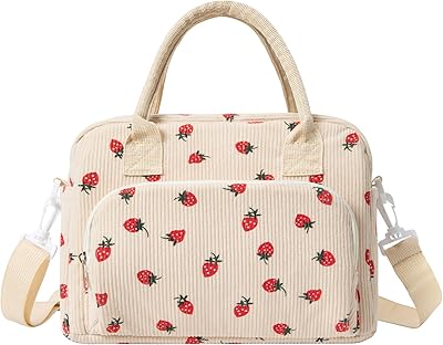 Large Insulated Lunch Tote - Strawberry