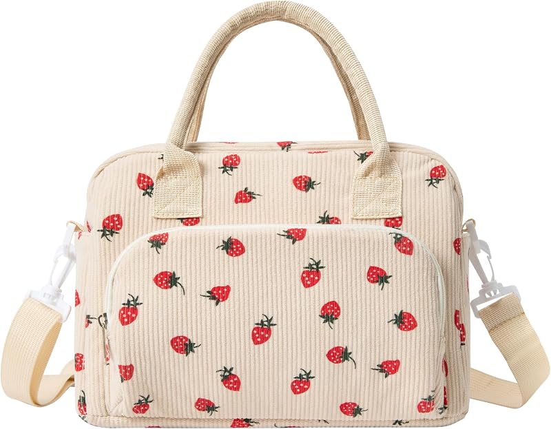 Large Insulated Lunch Tote - Strawberry