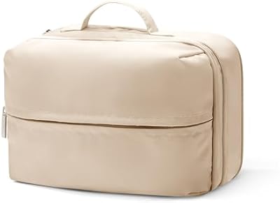 Wide-Open Travel Makeup Bag - Khaki