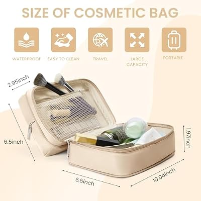 Wide-Open Travel Makeup Bag - Khaki - photo 2