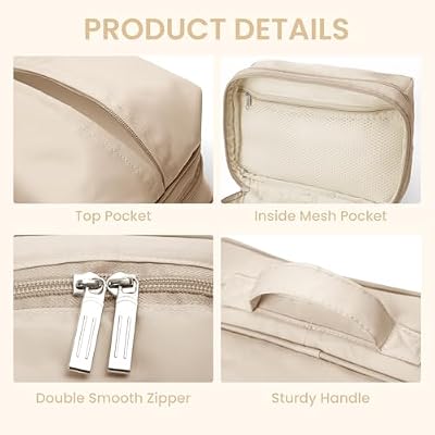 Wide-Open Travel Makeup Bag - Khaki - photo 4